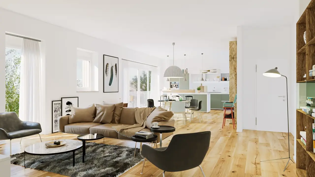 Immobilien mit Sachverstand - Immobilienberatung - Modernes, luxuriöses europäisches Apartment-Loft mit skandinavischem Möbeldesign